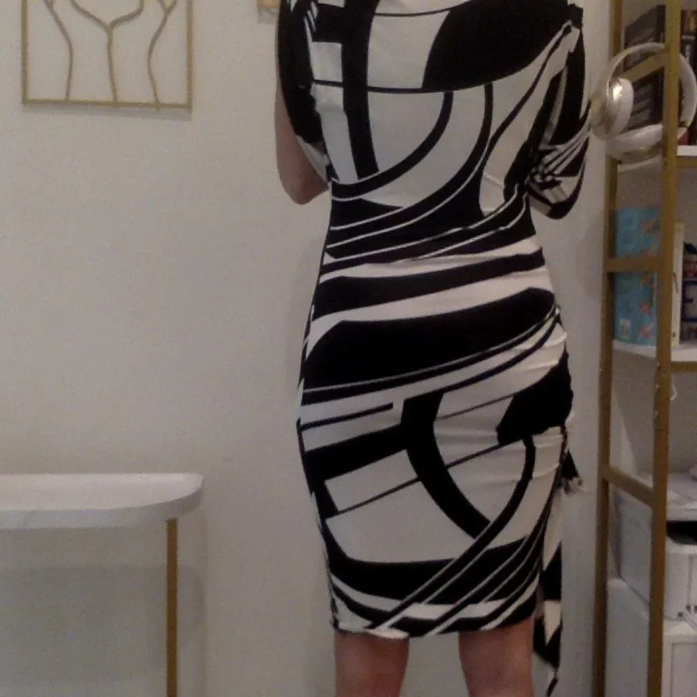 Cache Marble Print & Striped Cold Shoulder Dress … - image 7